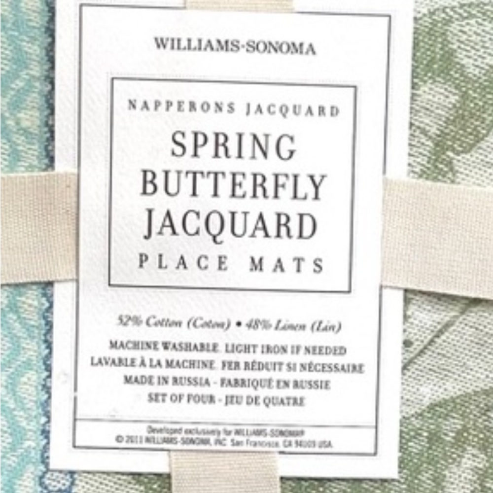 WILLIAM SONOMA spring butterfly jacquard table runner - Picture 10 of 10